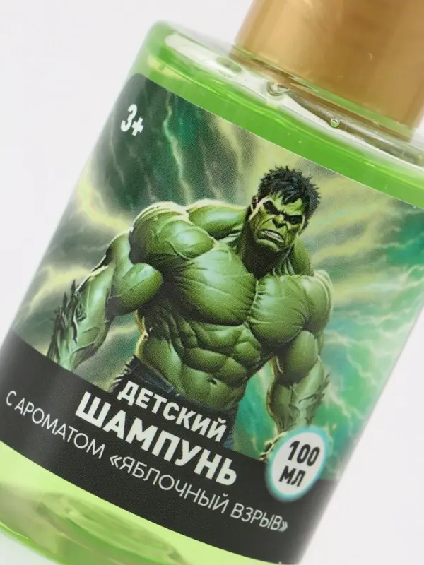 Шампунь детский, аромат яблочный взрыв, 100 мл, Супергерой