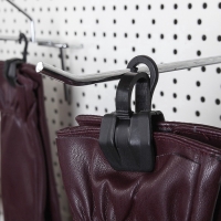 Крючок - вешалка с прищепкой, 50 шт. 3&times;5.5&times;1.7 см, чёрный