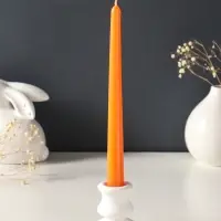 Набор свечей античных, 2,3х 24,5 см, 5 ч, 55 г, 4 штуки, оранжевый