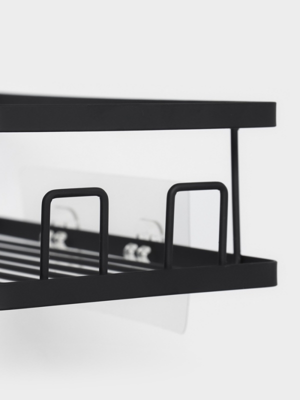 Набор угловых полок для ванной, 2 шт, цвет черный