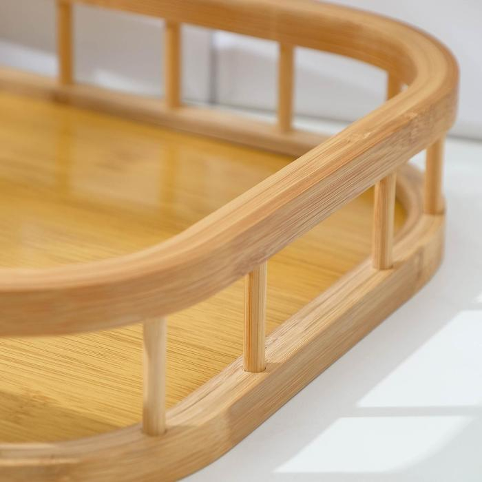 Поднос прямоугольный Доляна Jungle, 45&times;30 см, бамбук