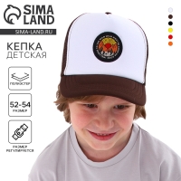 Кепка детская для мальчика Wild west, цвет коричневый, р-р 52-54, 5-7 лет