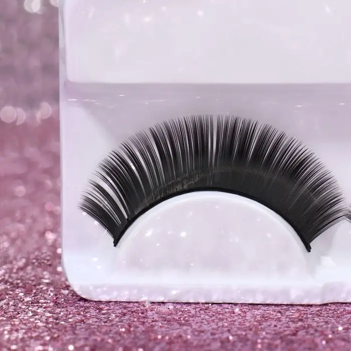 Ресницы накладные &laquo;Двойной объём&raquo;, 11 мм, без клея, чёрные