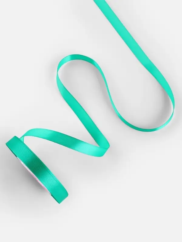 Лента атласная, 12 мм, 23&plusmn;1 м, бирюзовая №54