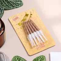 Свечи в торт &laquo;Спираль&raquo;, 10 шт., средние, 5 см, шампань