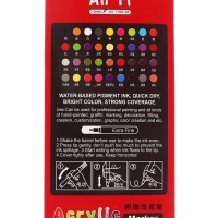 Набор акриловых маркеров 48 штук, пулевидный наконечник 2мм, толщина линии от 1мм