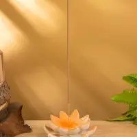 Подставка под благовония "Цветок кувшинки" керамика, цв. МИКС, 9,5х9,5х4 см