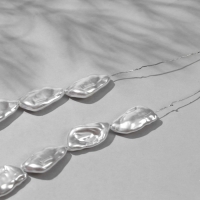 Бусины пластиковые на нити «Жемчуг» 20×12 мм, (набор 60 шт.), цвет белый Бусины пластиковые на нити «Жемчуг» 20×12 мм, (набор 60 шт.), цвет белый