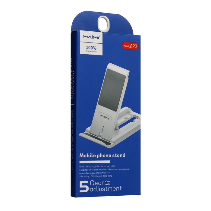 Подставка для телефона Maimi Z23-5, регулируемая высота, белая