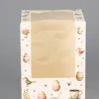 Коробка подарочная пасхальная с окном &laquo;Пасхальное чаепитие&raquo; 9.5&times;9.5&times;12.5 см
