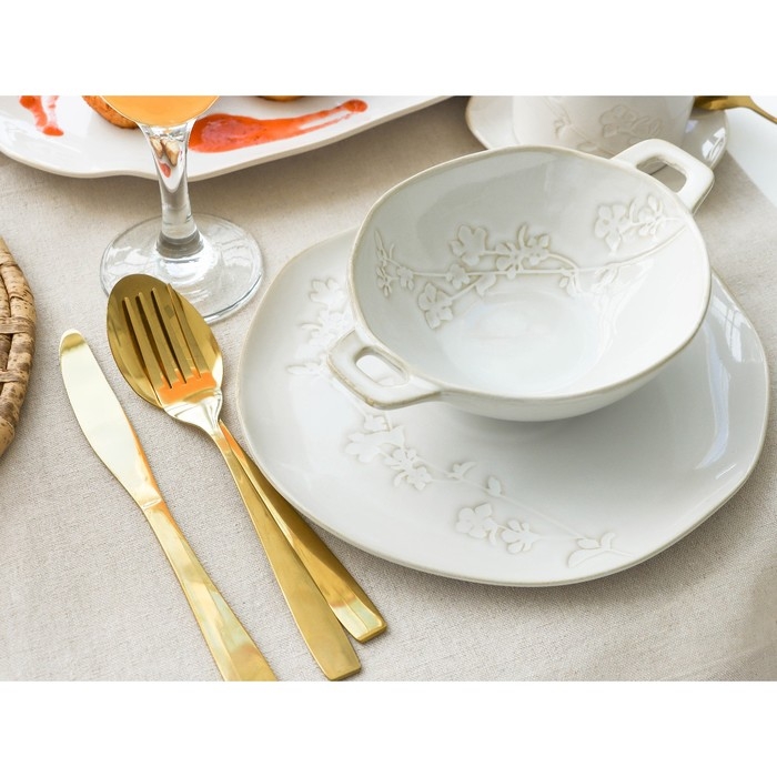 Чайная пара керамическая &laquo;Керамик&raquo;, 2 предмета: кружка 220 мл, блюдце 13х13,6 см