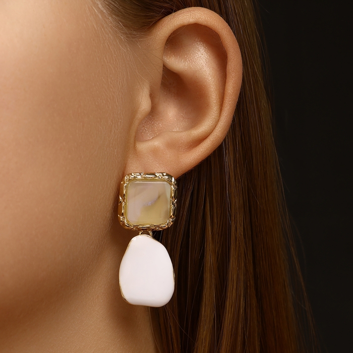 Серьги ассорти &laquo;Геометрия&raquo; соединение фигур, цвет золото