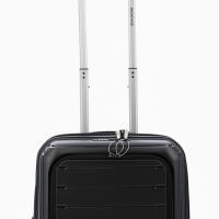 Чемодан 20", PP, 38*22*56, отд на молнии, отд/ноут, код замок, 4 колеса, черный