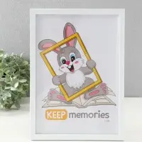 Фоторамка "Формат" 21х30 см,  с подножкой, набор 3 шт, (пластиковый экран), белый