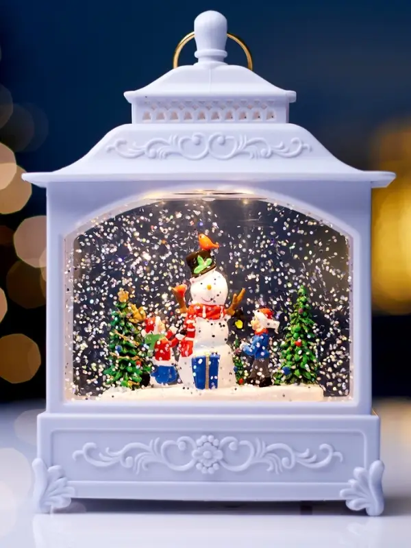 Фигура светодиодная "Снеговик" 5.5х14х19.5 см, 3хААА (не в компл.), музыка, USB, Т/БЕЛЫЙ