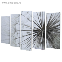 Картина модульная на подрамнике "Одуванчик" 125х80 см (2-25х63, 2-25х70, 1-25х80)