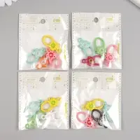 Карабин металл с кольцом "Овал. Цветок" МИКС 3,6х1,8 см