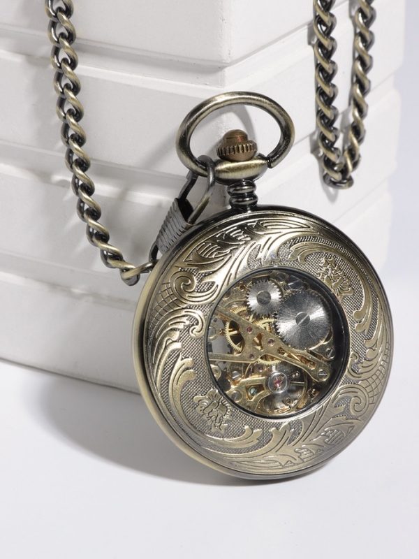 Часы карманные "Гороскоп", механические, цепочка l-40 см, d-4.5 см