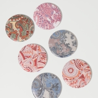 Зеркало складное &laquo;Орнамент&raquo;, d = 7,5 см, с увеличением, цвет МИКС