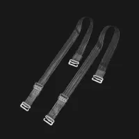 Лямки для бюстгальтера, силиконовые, фурнитура металл, 4 полосы, 1.5 см, 37 см, пара, прозрачные