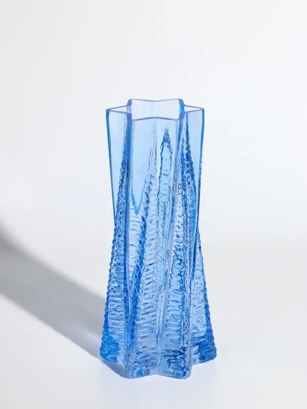 Ваза стекло настольная "Флоранс" 25х11х9 см, голубой