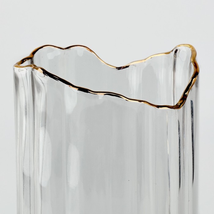 Ваза для цветов &laquo;Калипсо&raquo; из прозрачного стекла 25&times;10&times;10 см