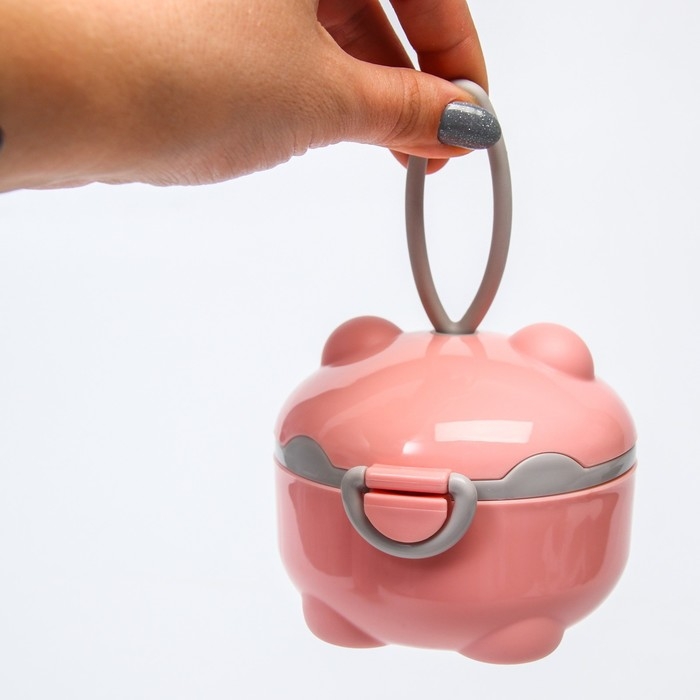 Контейнер для детского питания Мишка 1, 150 мл, цвет розовый Контейнер для детского питания Мишка 1, 150 мл, цвет розовый