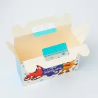 Подарочная коробка Новогодняя Подарочек малый &laquo;Смешарики&raquo; лицензия 17.5&times;7&times;10.5 см (+3.5 см).