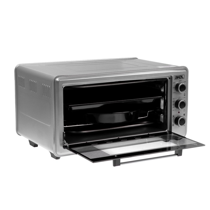 Мини-печь AKEL AF-940, 1300 Вт, 45л, 50-320&deg;С, таймер, гриль, серебристая