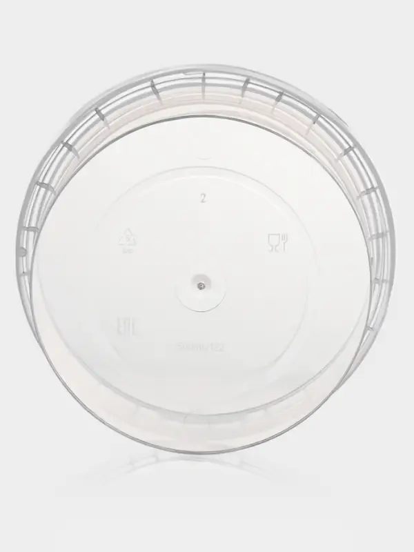 Ведро с крышкой, 500 мл, d= 12,2 см, высота 6 см прозрачное, 225 шт/уп.