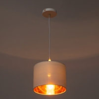 Люстра "Оазис" 1х60Вт Е27 Белый, золото 20х15х30(100)см