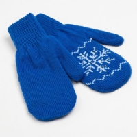 Варежки женские, цвет синий, размер 18 Варежки женские, цвет синий, размер 18