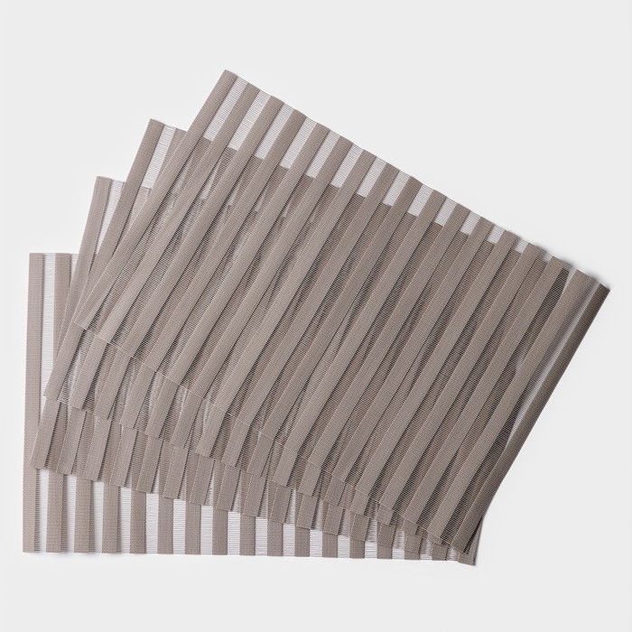 Набор салфеток сервировочных на стол на стол Magistro, 4 шт, 30&times;45 см, цвет коричневый