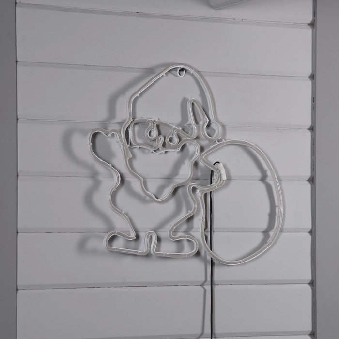 Неоновая фигура &laquo;Дед Мороз с подарками&raquo;, 70 &times; 85 см, 560 LED, 220 В, свечение зелёное