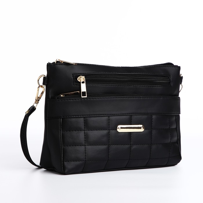 Сумка кросс-боди на молнии, цвет чёрный