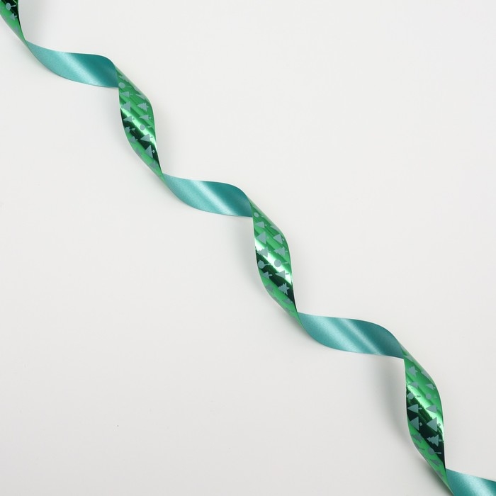 Новый год. Лента для декора и подарков, ёлки, 2 см х 45 м