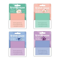 Блок с липким краем пластиковый 75X75 мм, ErichKrause "Pastel Bloom", 50 листов, микс Блок с липким краем пластиковый 75X75 мм, ErichKrause "Pastel Bloom", 50 листов, микс