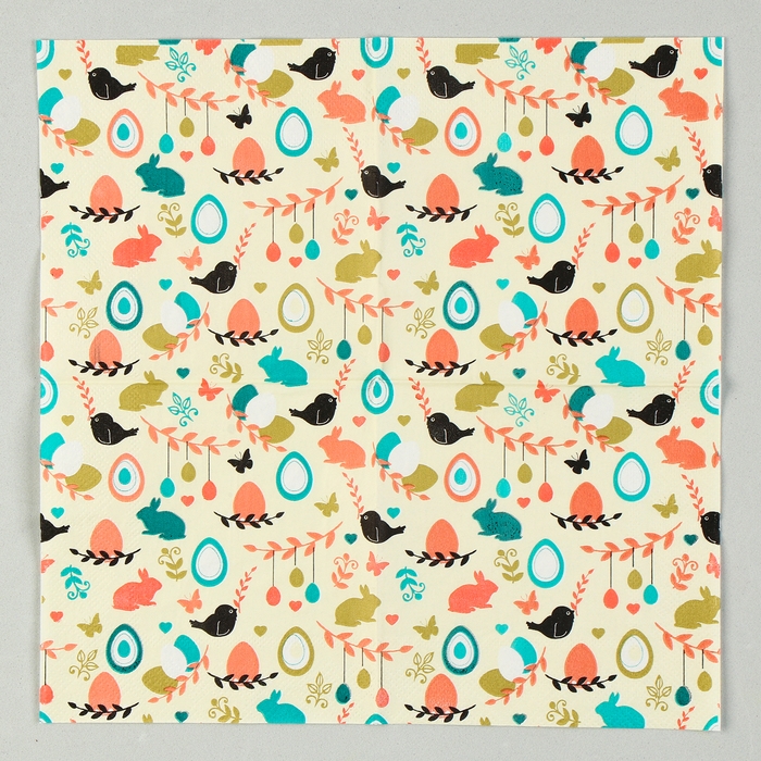 Салфетки бумажные &laquo;Пасха&raquo; 25х25 см, набор 20 шт.