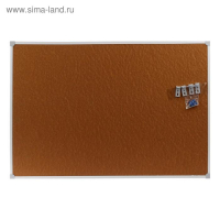 Доска пробковая 60х90 см, Calligrata, в ПВХ рамке белого цвета Доска пробковая 60х90 см, Calligrata, в ПВХ рамке белого цвета