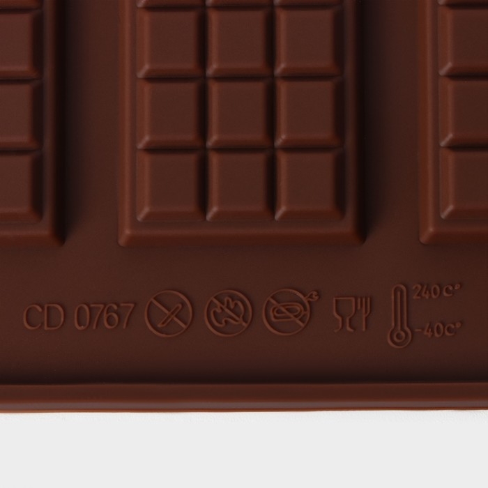 Набор форм для шоколада Доляна, 3 шт, силикон, 21&times;12 см, цвет МИКС