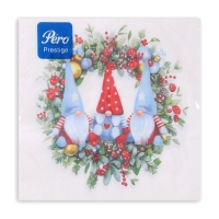 Новогодние салфетки бумажные Pero Prestige &laquo;Хранители Рождества&raquo;, 3 слоя, 33х33 см, 20 шт