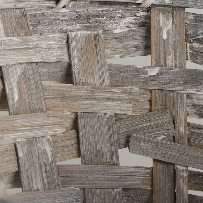 Набор корзин плетеных, D23х18/42 см, D27х19/44 см, D29х19/46 см, 3 шт, серые, бамбук