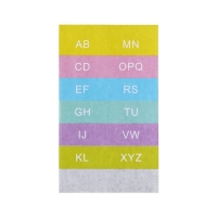 Папка на резинке А6, 12 отделений, узоры, жёлтая пастель