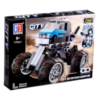 Конструктор инерционный &laquo;Внедорожник&raquo;, 2 варианта сборки, 129 деталей