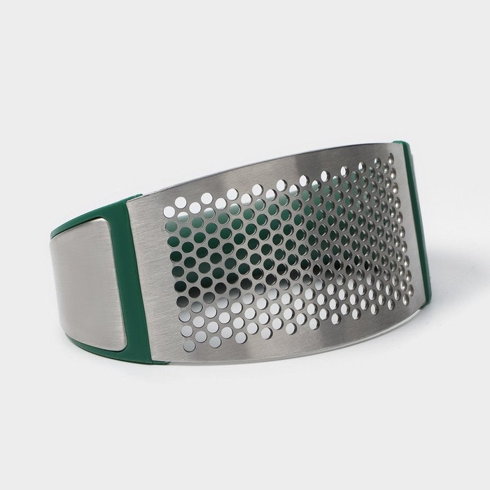 Пресс для чеснока Доляна &laquo;Эсмиральда&raquo;, нержавеющая сталь, цвет зелёный