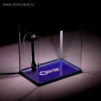 Аквариум SeaStar HX-390F в комплекте: LED-лампа 3х цветная, 7 режимов, фильтр, 30 л, голубой