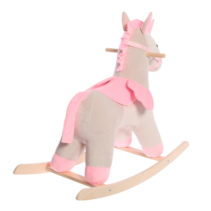 Качалка «Единорог», цвет серо-розовый Качалка «Единорог», цвет серо-розовый