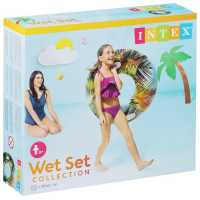 Круг для плавания &laquo;Узоры&raquo;, с ручками, d=97 см, от 9 лет, цвет МИКС, 58263NP INTEX