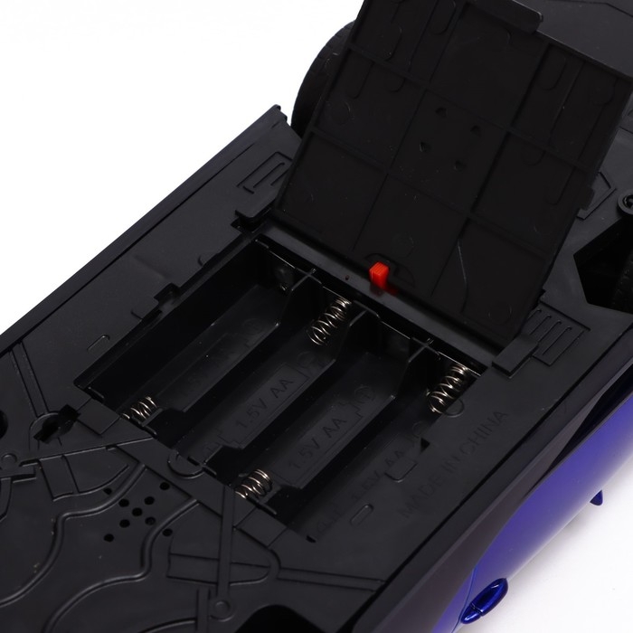 Машина радиоуправляемая &laquo;Купе&raquo;, в комплекте педали и руль, работает от батареек, цвет синий