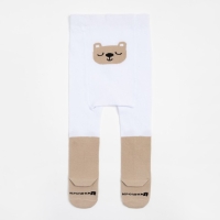 Колготки Крошка Я "Мишка", белый/бежевый, рост 68-74 см Колготки Крошка Я "Мишка", белый/бежевый, рост 68-74 см